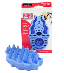 Kong brand rubber Zoom Groom scrub brush for dogs