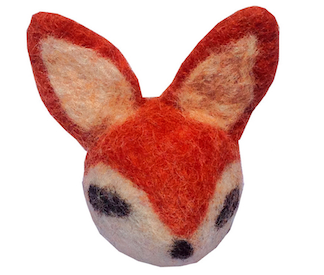 Wool Eco Rattle Fox